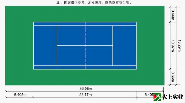 標(biāo)準(zhǔn)網(wǎng)球場(chǎng)尺寸圖