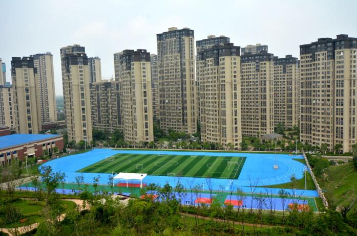 大上實(shí)業(yè)藍(lán)色塑膠跑道項(xiàng)目