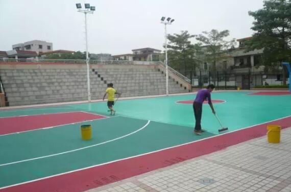 籃球場(chǎng)丙烯酸地面施工方法